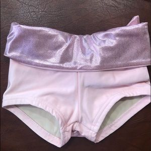 Pink dance shorts with tie